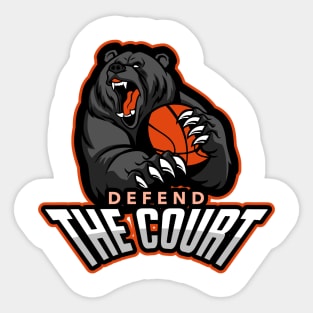 Basketball Bear Sticker